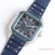 TW Factory 1-1 Copy Santos de Cartier 39.8mm Blue Rubber with Upgrade Clasp (2)_th.jpg